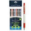 Retracable Ballpoint Pens 8pk Assorted Colours